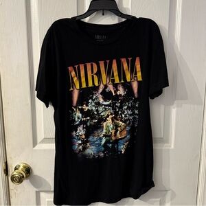 Nirvana MTV Unplugged in New York Black Shirt Medium